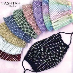 Crystal Net Face Mask Adjustable Filter included